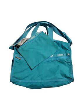 LeSportsac Aqua Medium Weekender Bag Vintage Made in USA
